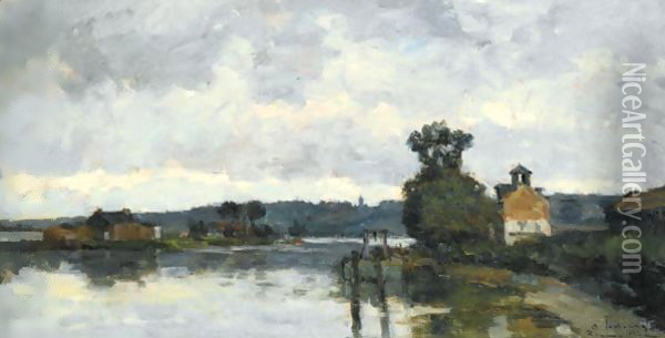 La Seine A Canteleu En Ete Oil Painting - Albert Lebourg