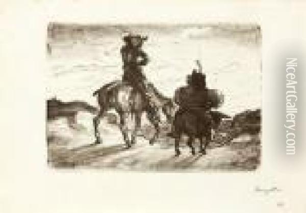 Don Quichotte Et Sancho Panca Oil Painting - Louis Anquetin