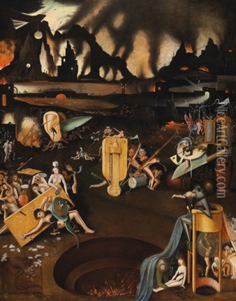 Hell Oil Painting - Hieronymus Bosch
