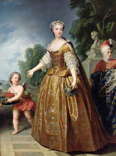 Portrait of Marie Leczinska 1703-68 after 1725 Oil Painting - Francois Stiemart