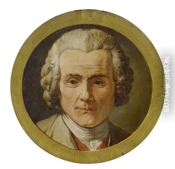 Portrait Von Jean-jacques Rousseau Oil Painting - Jean Pierre Saint-Ours