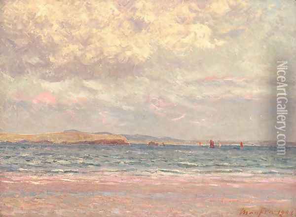 Evening, Morgat Beach Oil Painting - Maxime Maufra