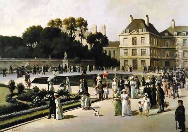 Jardin Du Luxembourg Oil Painting - Jean-Francois Raffaelli
