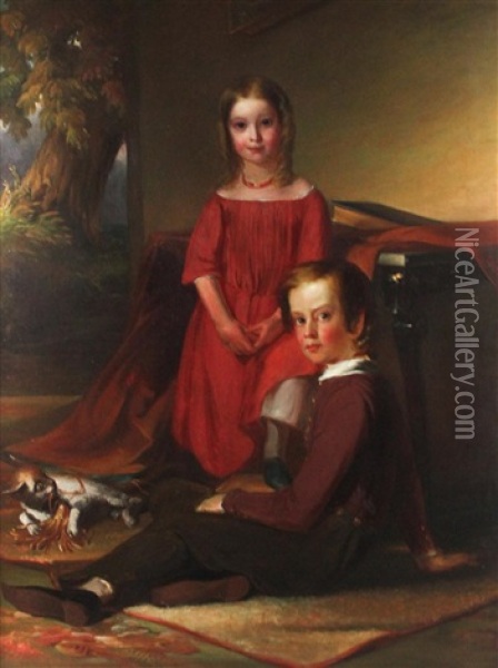 Brother And Sister Oil Painting - John Neagle