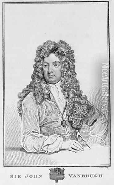 Sir John Vanbrugh 1664-1726 2 Oil Painting - Sir Godfrey Kneller