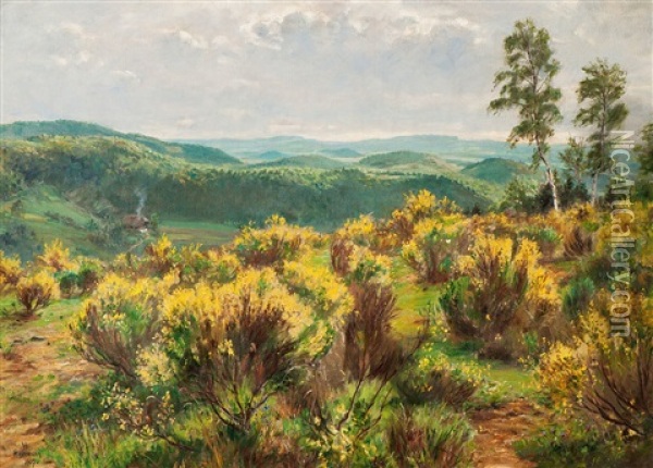Blick Auf Buchereck Oil Painting - Wilhelm Gustav Friedrich Hasemann