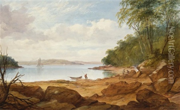 Mosman's Bay Oil Painting - James Howe Carse