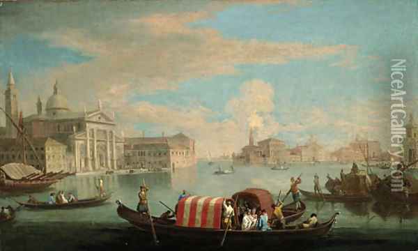 The Isola di San Giorgio Maggiore, Venice, from the Bacino di San Marco Oil Painting - Giovanni Richter