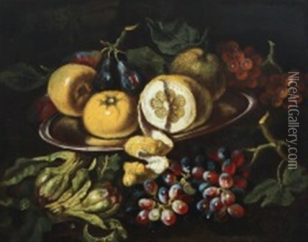 Still Life With Lemons Oil Painting - Guilliam van Deynum