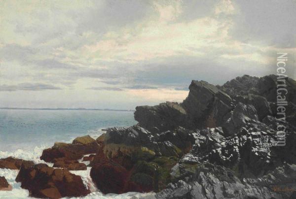 The Rock Formation At Nahant Oil Painting - William Bradford