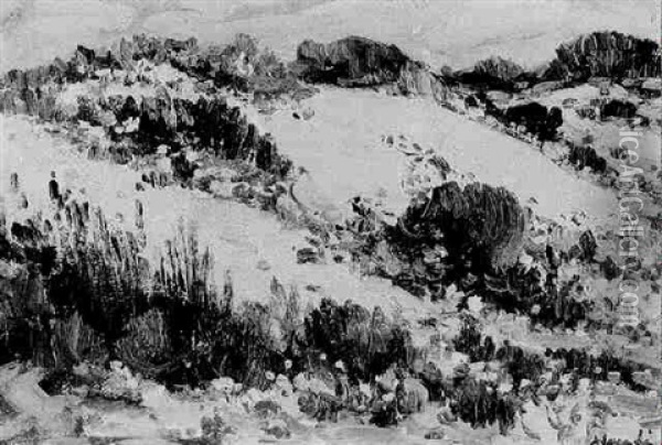 Sand Hills Near Darling Bay, South Africa Oil Painting - Pieter Hugo Naude
