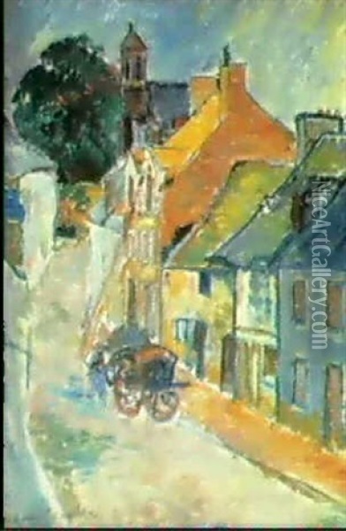 Rue Animee Oil Painting - Armand Seguin