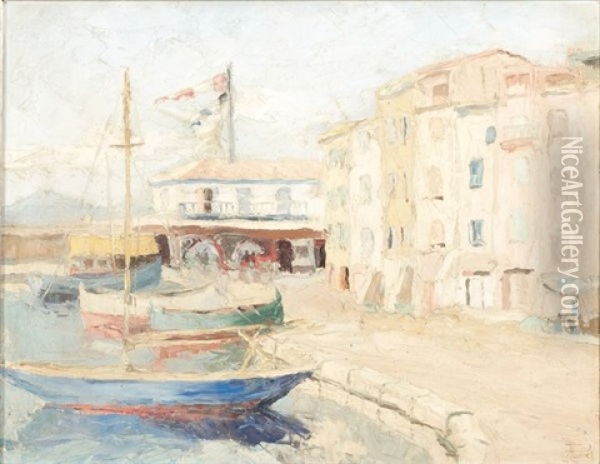 Village Mediterraneenne Oil Painting - Alphonse Roussel