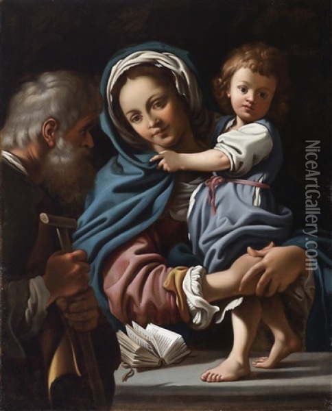 Die Heilige Familie Oil Painting - Bartolomeo Schedoni