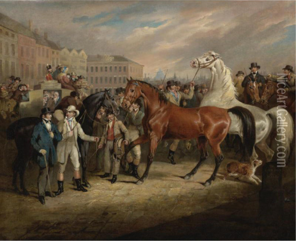 The Horse Market, Smithfield Oil Painting - William Brown