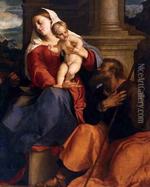 Sacred Conversation (detail) 2 Oil Painting - Palma Vecchio (Jacopo Negretti)