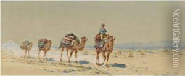 Desert Caravan Oil Painting - Richard Karlovich Zommer