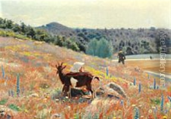 Summer Landscape Oil Painting - Hans Andersen Brendekilde