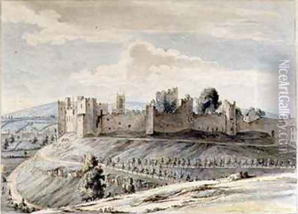 Ludlow Castle Oil Painting - Moses Griffith