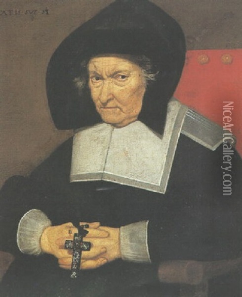 Portrait De Femme Assise Dans Un Fauteuil Oil Painting - Nicolaes Maes