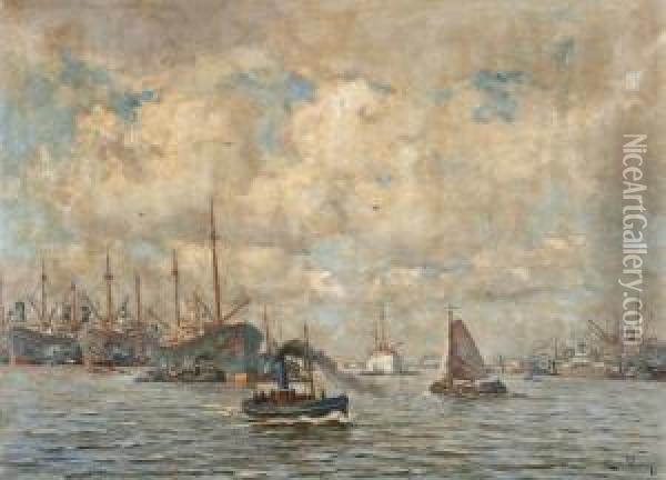 Zeehaven Oil Painting - Kees Van Waning