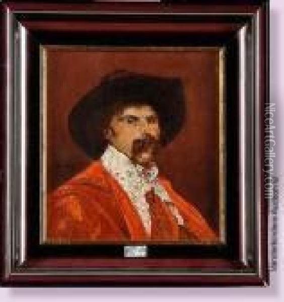 Portrait D'un Mousquetaire Oil Painting - Ferdinand Victor Leon Roybet