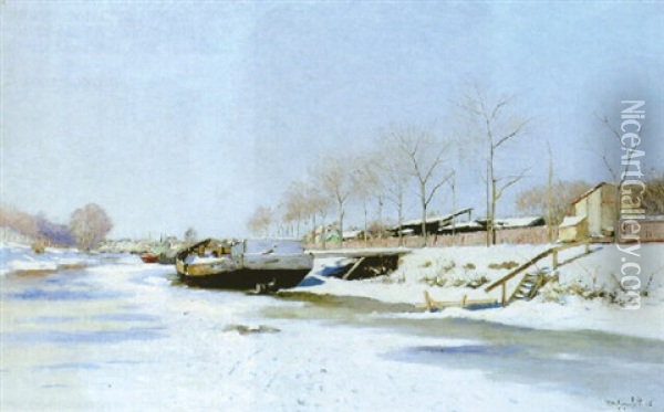 Vinter Vid Fyrisan Oil Painting - Wilhelm von Gegerfelt
