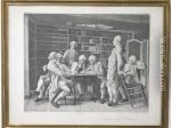 Lecture Chez Diderot Oil Painting - Jean-Louis-Ernest Meissonier