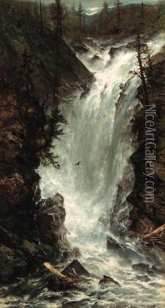 The Waterfall Oil Painting - Homer Dodge Martin