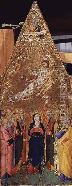 The Ascension of Christ, 1355-60 Oil Painting - Andrea Vanni