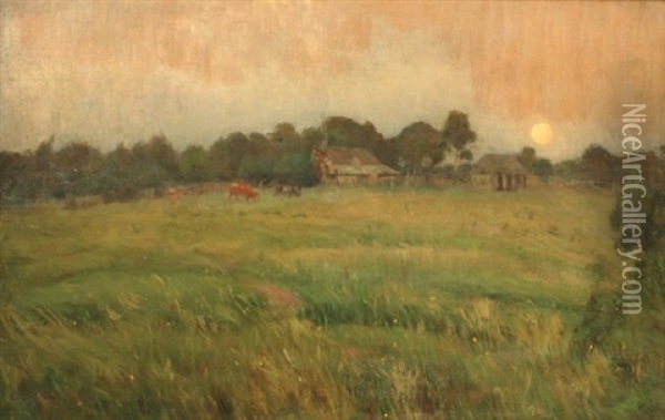 Chartrevilles Farm Oil Painting - Edward Cairns Officer