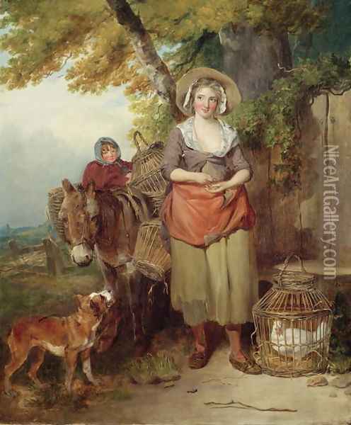 The Return from Market, 1786 Oil Painting - Francis Wheatley