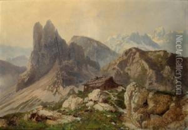 Nuvolan (dolomiten) Oil Painting - Konrad Petrides