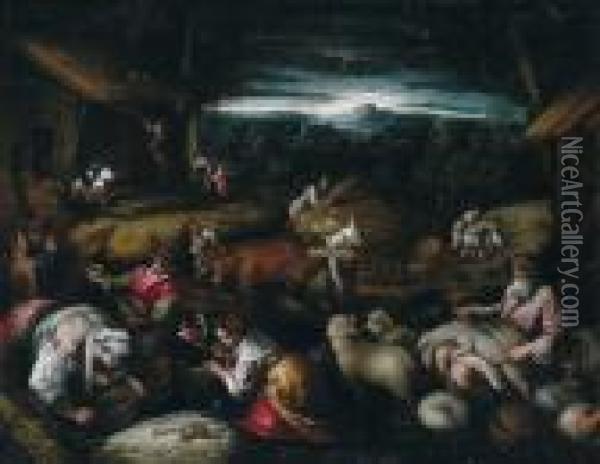 El Verano Oil Painting - Jacopo Bassano (Jacopo da Ponte)