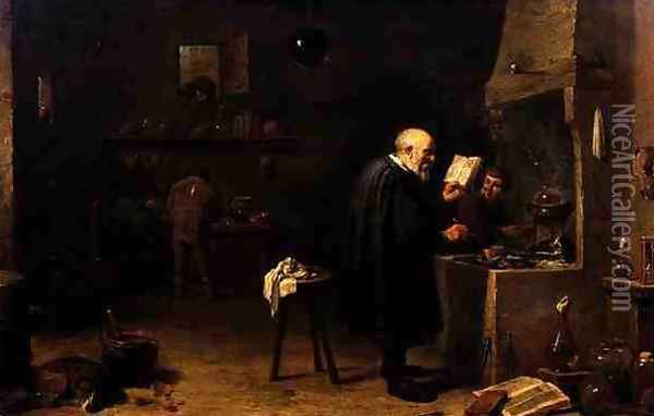 The Alchemist 2 Oil Painting - David The Younger Teniers