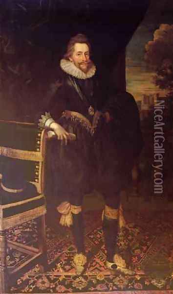 The Earl of Southampton Oil Painting - Cornelius Janssens Van Ceulen