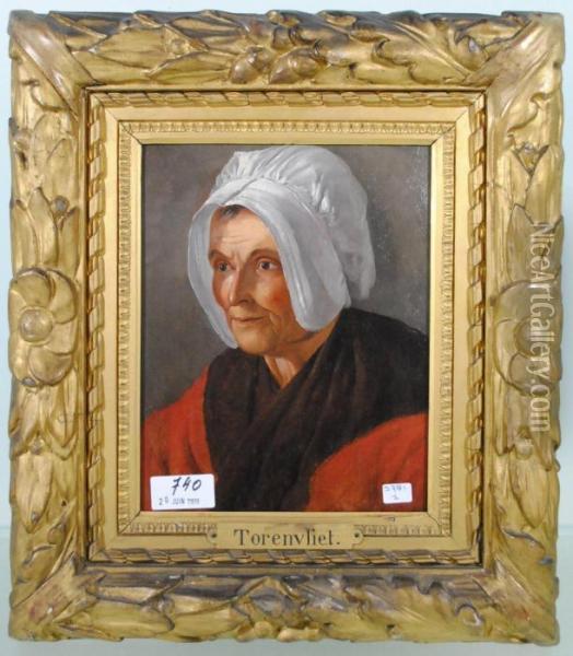 Portrait De Dame Oil Painting - Jacob Van Toorenvliet