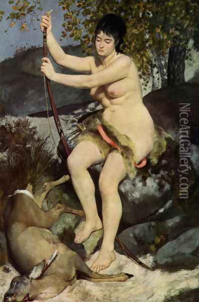 Diana Oil Painting - Pierre Auguste Renoir
