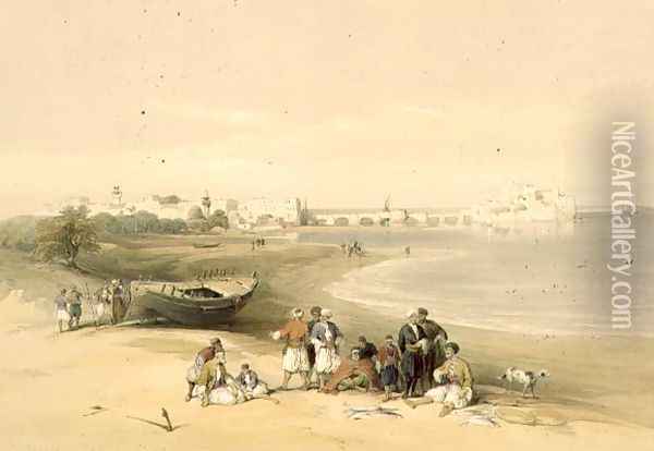 Sarda, ancient Sidon, April 28th 1839, plate 73 from Volume II of The Holy Land, engraved by Louis Haghe 1806-85 pub. 1843 Oil Painting - David Roberts