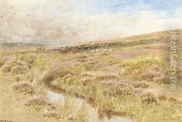 Dartmoor Oil Painting - Albert Goodwin