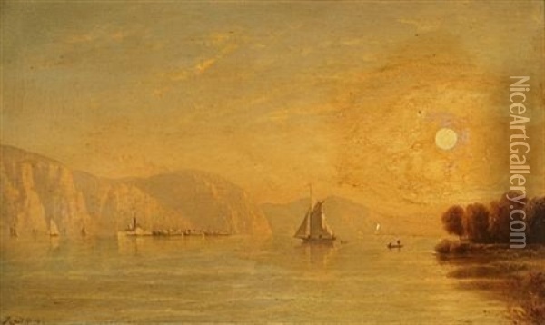Morning, Highlands On The Hudson Oil Painting - Sanford Robinson Gifford