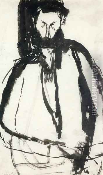 Bearded Man Oil Painting - Amedeo Modigliani