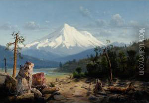 Mt. Shasta Oil Painting - William Samuel Parrott