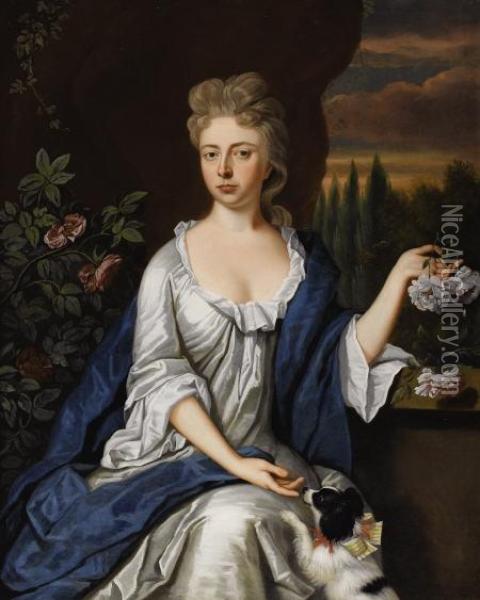 Lady Hockley Oil Painting - Benjamin Ferrers