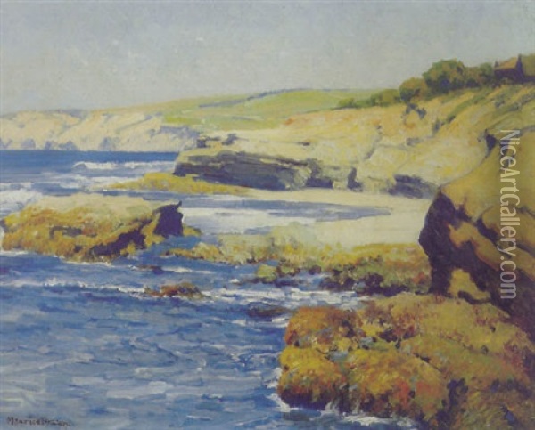 Along The Shore Oil Painting - Maurice Braun