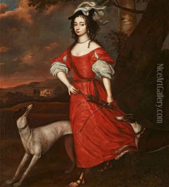 Portrait Of Henriette Catharina Of Nassau-orange, Later Princess Of Anhalt-dessau Oil Painting - Gerrit Van Honthorst