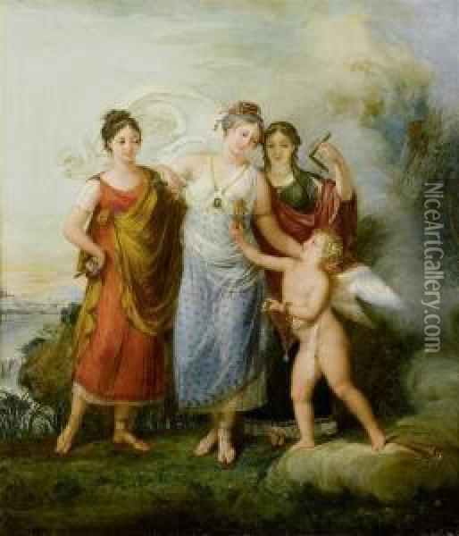 Allegory Of The Arts Oil Painting - Antonio Canova