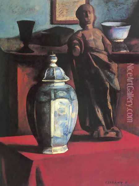 Mutermi csendelet, 1910 Oil Painting - Dezso Czigany