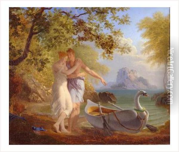 Scene Mythologique Oil Painting - Jacques Antoine Vallin