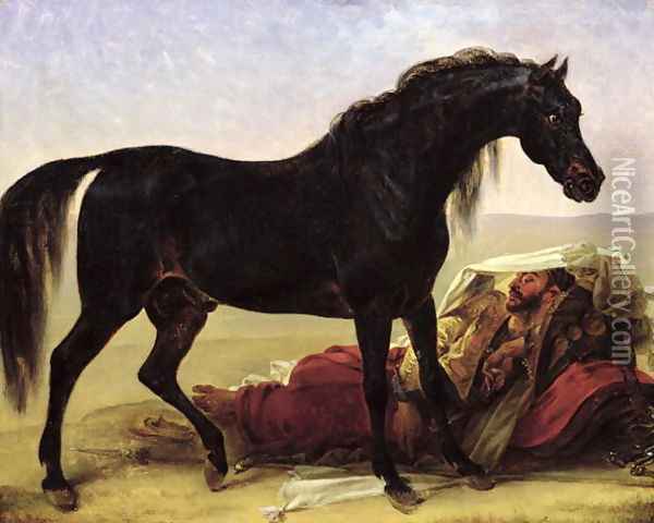 An Arabian Horse Oil Painting - Antoine-Jean Gros